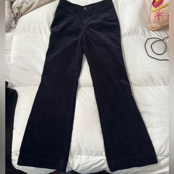 Talbots Navy Blue High Waist, Straight Leg Corduroy Pants size 2P NWT - Picture 12 of 13